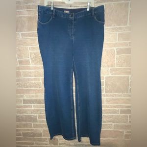 J. Jill wide leg stretch jeans medium wash size 16
